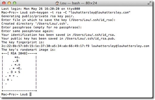 MacOS Создание открытого SSH-ключа